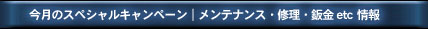 今月のスペシャルキャンペーン